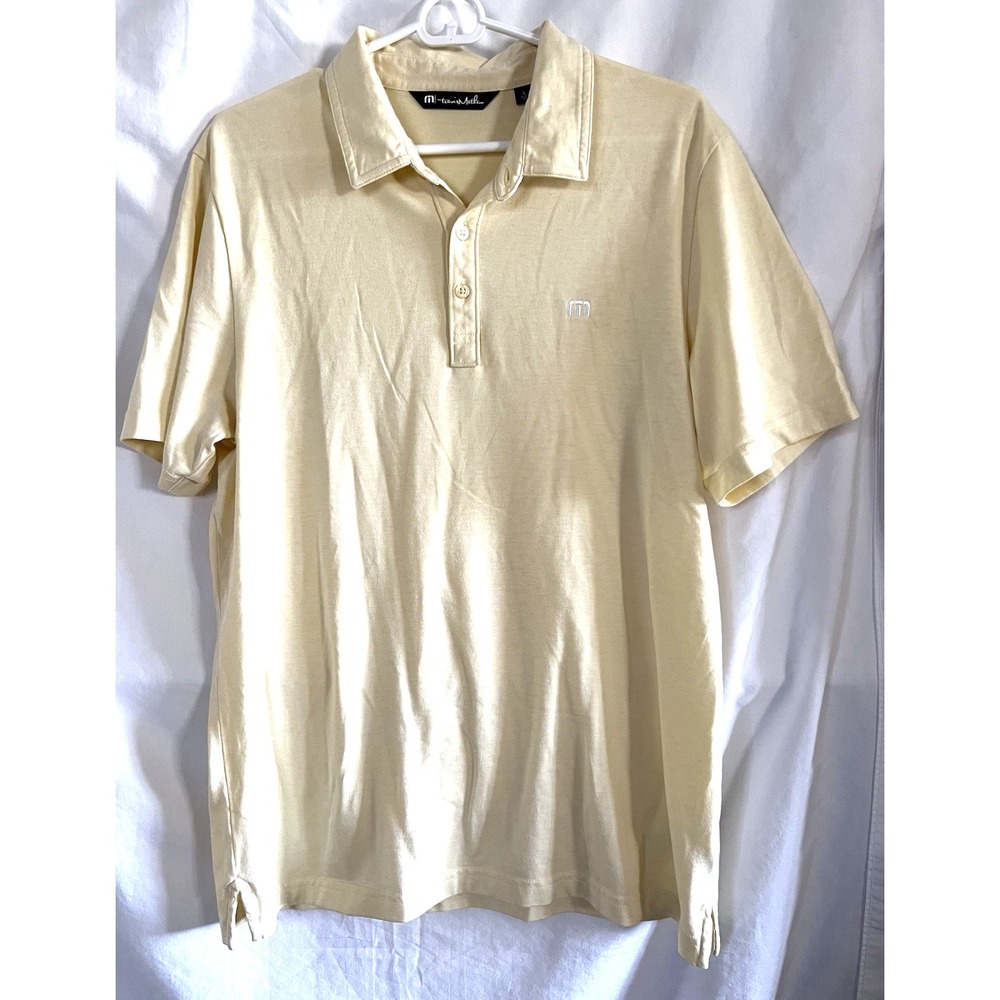 Travis Mathew Golf Polo Men's‎ Size Large Light Yellow
